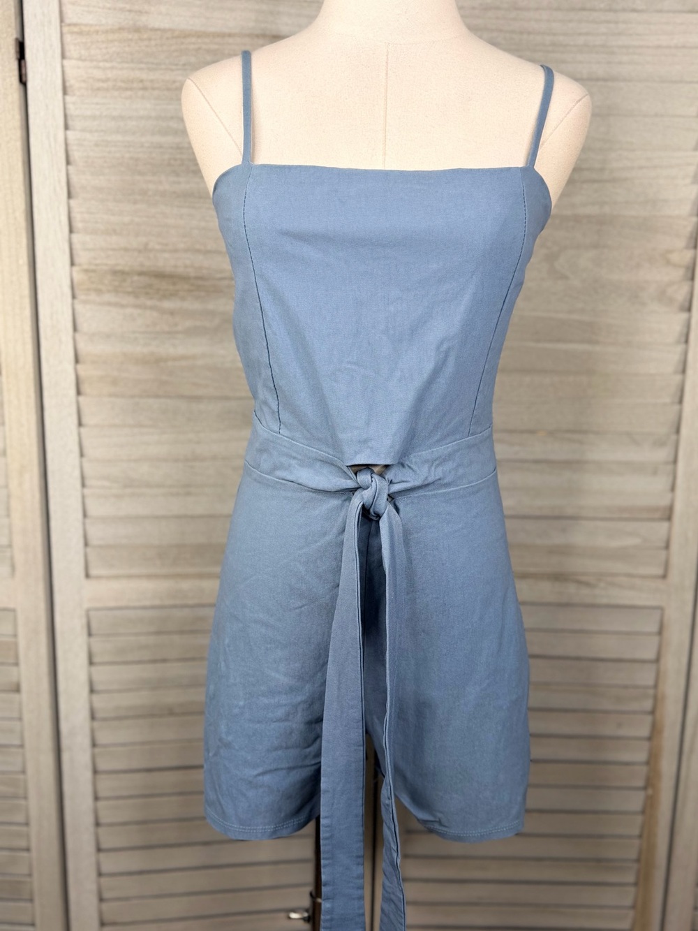 FASHION NOVA Stretch Denim Shortie Romper Medium Wash-XL